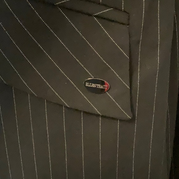 Ellen Tracy Women’s Black Pinstripe Sleeveless Dress Size 14 - Picture 4 of 10